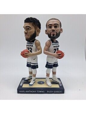 FOCO Timberwolves Karl-Anthony Towns Rudy Gobert Dual Bobblehead No Box NBA